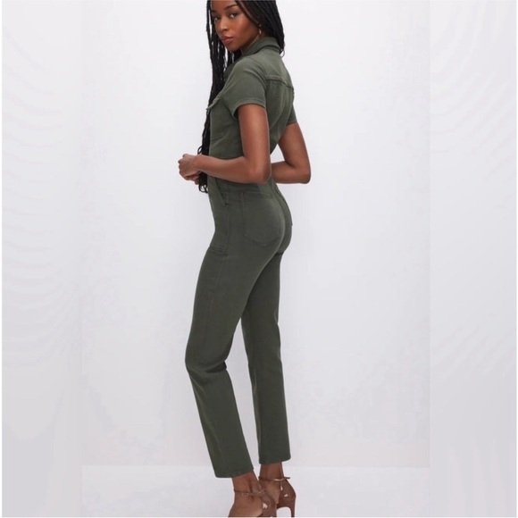 Good American jumpsuit fit for success Utility boiler suit green size 1 / small - Picture 11 of 12